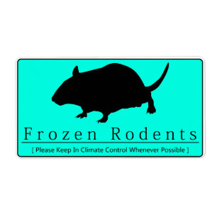 Djupfryst Rodents - blåttetikett Fraktsedel