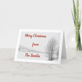 Djupfryst sjöjulkort helgkort