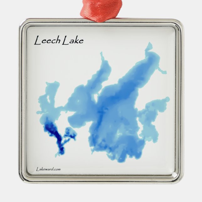 Djupgående Leech sjö Julgransprydnad Metall (Framsidan)