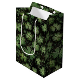 Djupgrön Klöver och Shamrock-mönster