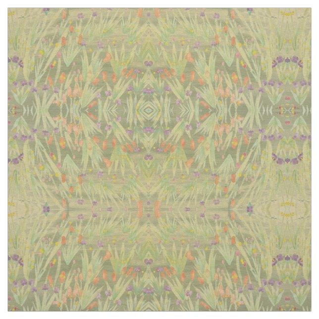 Djupgrön Rostig Orange och Lila Tyg (Provkarta)