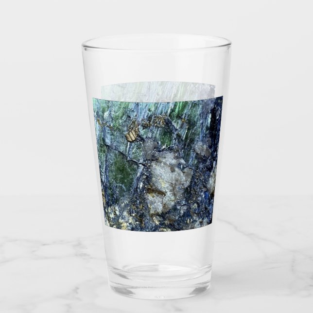 Djupgrön Vivianit Kristall Mineral Formationskonst Glaskopp (Framsida)