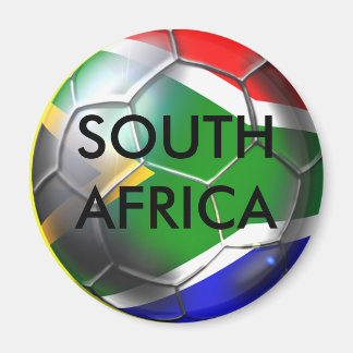 Djupgroove Fotbollskonst från sydlig afrika Magnet