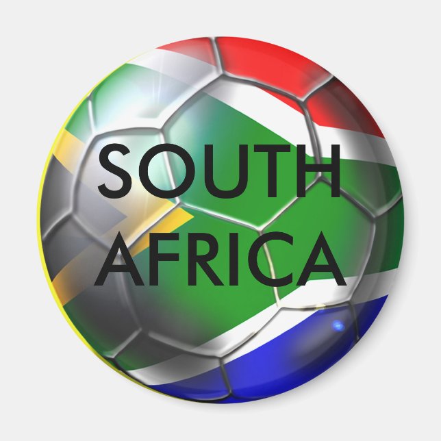 Djupgroove Fotbollskonst från sydlig afrika Magnet (Framsidan)