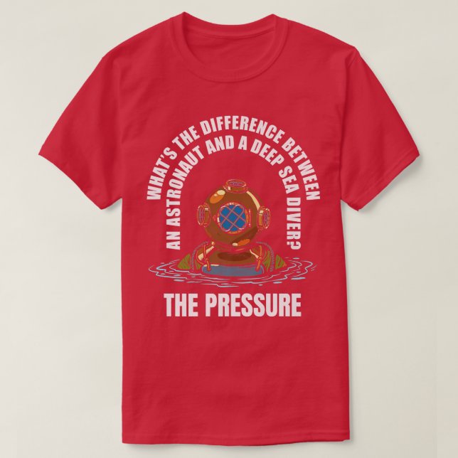 Djuphavets Vatten Astronaut Joke under Vatten Scub T Shirt (Design framsida)