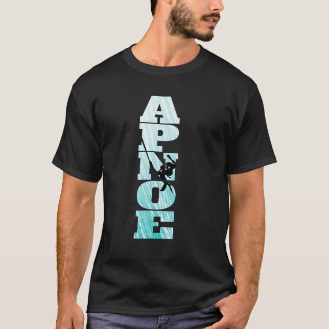 Djuphavs A andedräkt Apné Diving Freediving T Shirt (Framsida)