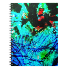 Djuphavsdykare abstrakt Spiral Foto Notizblock,Glä Anteckningsbok