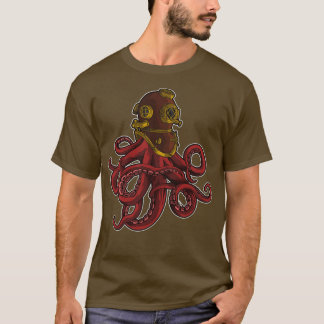 Djuphavsdykning av bläckfisk t shirt