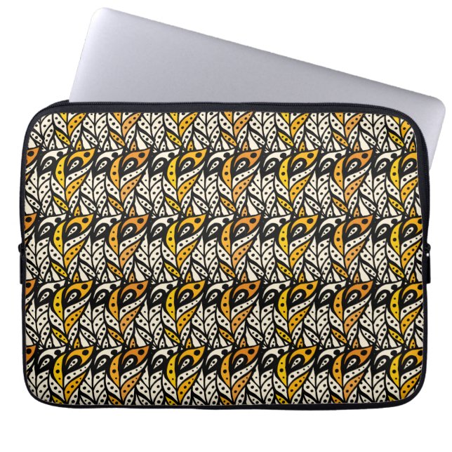 Djuphavsfågelfågel mönster laptop sleeve (Framsidan)