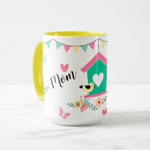 Djuphavsfåglar och fågelhus mugg
