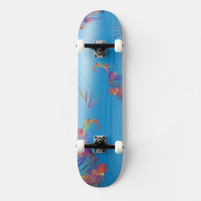 Djuphavsområde - coola och vacker design - skateboard bräda 21,5 cm (Framsida)