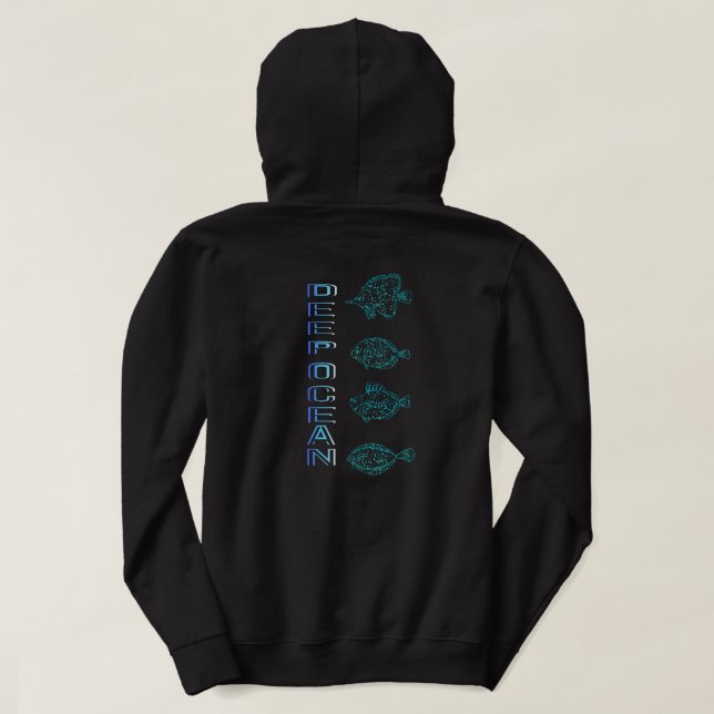 Djuphavsområde Hoodie (Design baksida)