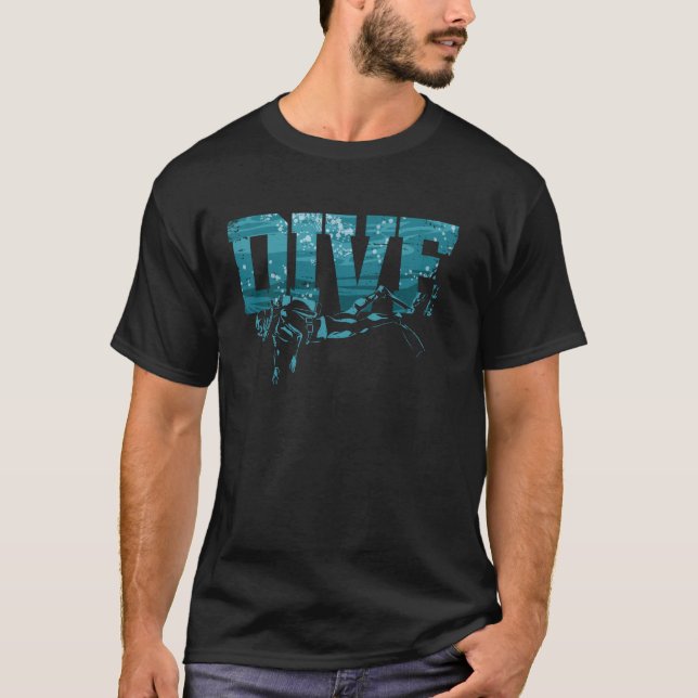 Djuphavsutforskning Scuba Dykning Design T Shirt (Framsida)