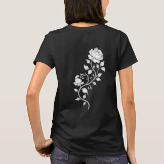 Djupkartsrosdesign på T-Shirts baksida