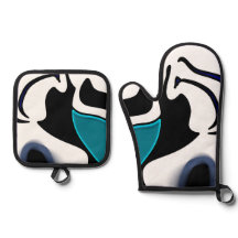 Djupladdning: Abstrakt svart, vit och blå