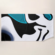 Djupladdning: Abstrakt svart, vit och blå