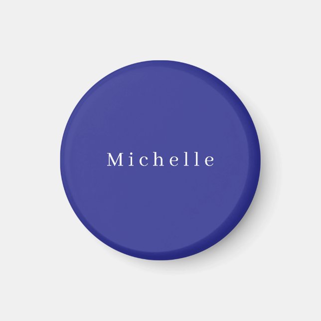 Djuplådfärg Enkel Modern Egen Namn Minimalistisk Magnet (Framsidan)