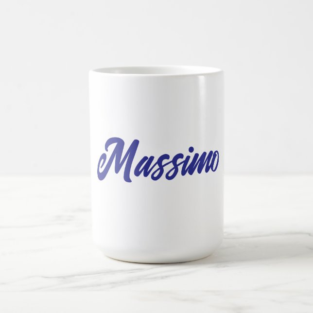 Djuplådfärgad modern egen namn kalligrafi kaffemugg (Center)