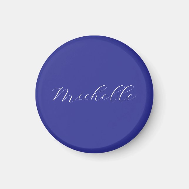 Djuplådfärgad modern enfaldig egen namn kalligrafi magnet (Framsidan)