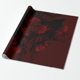 Djuplila Blommig Elegant Gotisk Bröllop Presentpapper