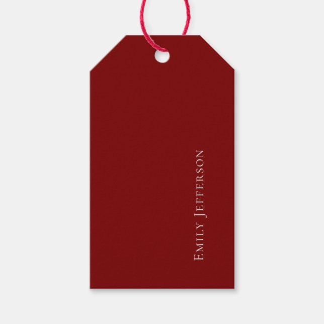 Djuplila elegant professionell modern presentetikett (Framsidan)