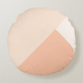 Djuppersika, ro-vit och antikvit rund kudde