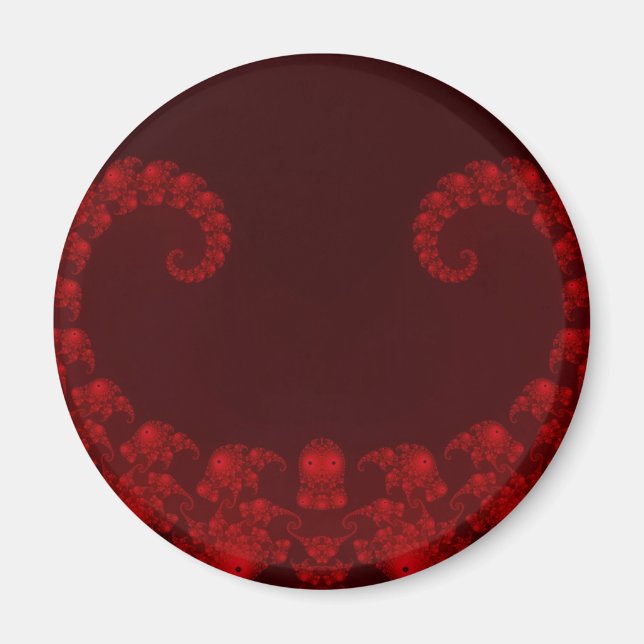 Djupröd hjärtmagnet magnet (Framsidan)