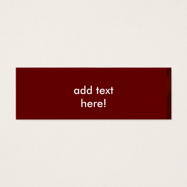 Djupröd meddelandekort litet visitkort (Framsidan)