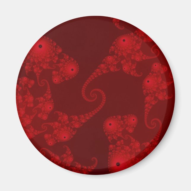 Djupröd sjöhästavelsmagnet magnet (Framsidan)