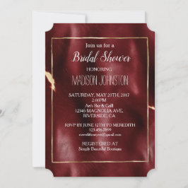 Djupröd sydväst cowhide inbjudningar