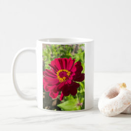 Djupröd Zinnia-blomma Kaffemugg