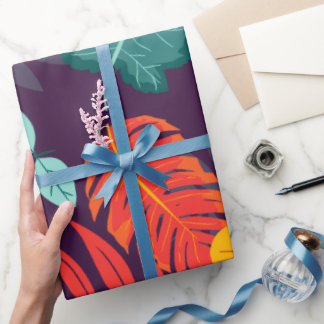 Djuprosa bladigt presentpapper