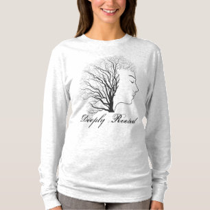 Djuprotade kvinnor t shirt
