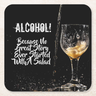 Djupsinniga dricka citationstecken för underlägg papper kvadrat