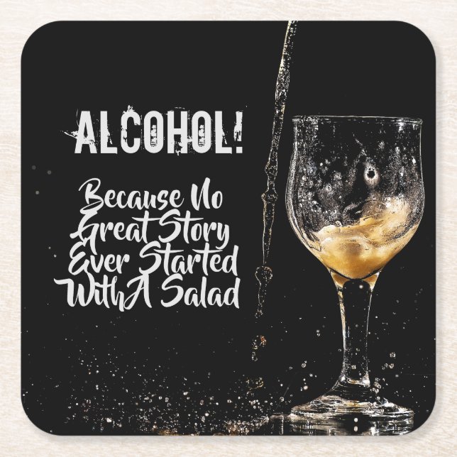 Djupsinniga dricka citationstecken för underlägg papper kvadrat (Framsidan)