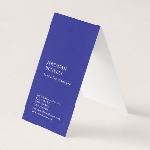 Djupt blå minimalistisk modern premielinje visitkort