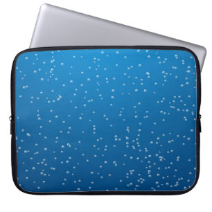 Djupt Blått Vatten och Små Bubblor Laptop Sleeve