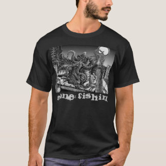Djupt ett borta fiske t-shirt