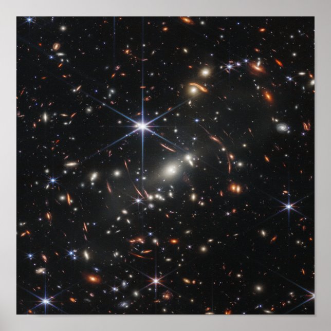 djupt fält James Webb Telescope Poster (Framsidan)