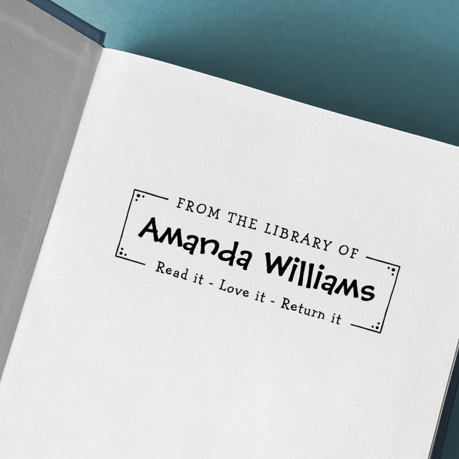 Djupt från bibliotek i bokplåten stämpel (Skapare uppladdad)