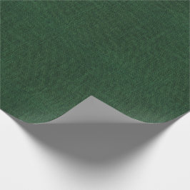 Djupt - grön Burlapstruktur Presentpapper