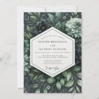 Djupt Grönt Botaniskt Bröllopsblom