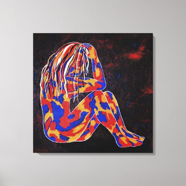 Djupt i tanke canvastryck (Framsida)