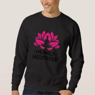 Djupt Kontemplerad Meditera Meditation Avslappning Lång Ärmad Tröja