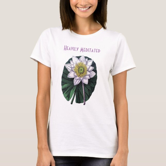 Djupt Kontemplerad Rolig Lotus T Shirt (Framsida)