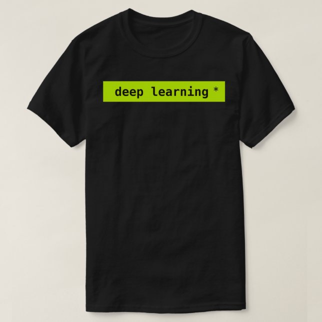 djupt lärande neon t shirt (Design framsida)