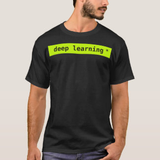 djupt lärande neon t shirt
