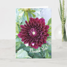 Djupt Lila Dahlia Flower Birthday Card Tack Kort