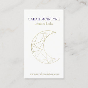 Djupt Lila Guld Celestial Måne Psychic Healer