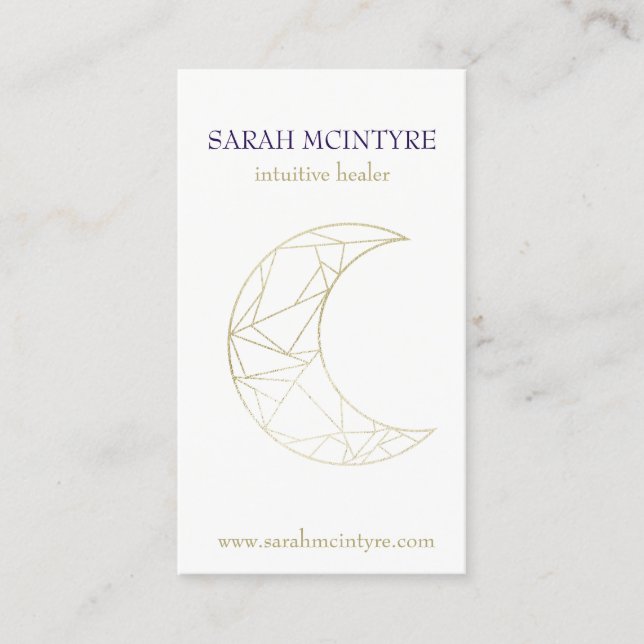 Djupt Lila Guld Celestial Måne Psychic Healer (Framsida)